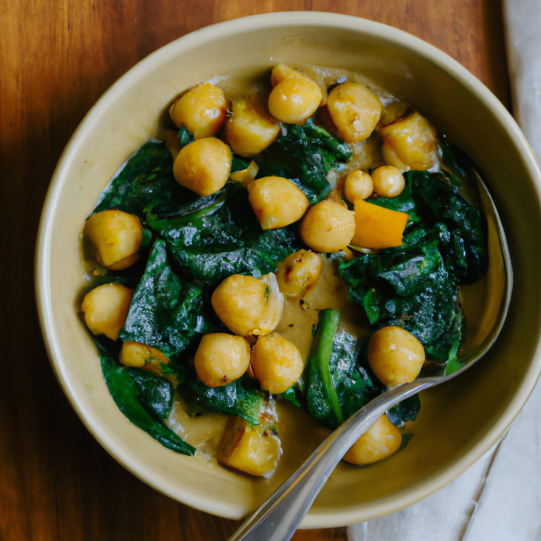 Chickpea Spinach Curry Bowl